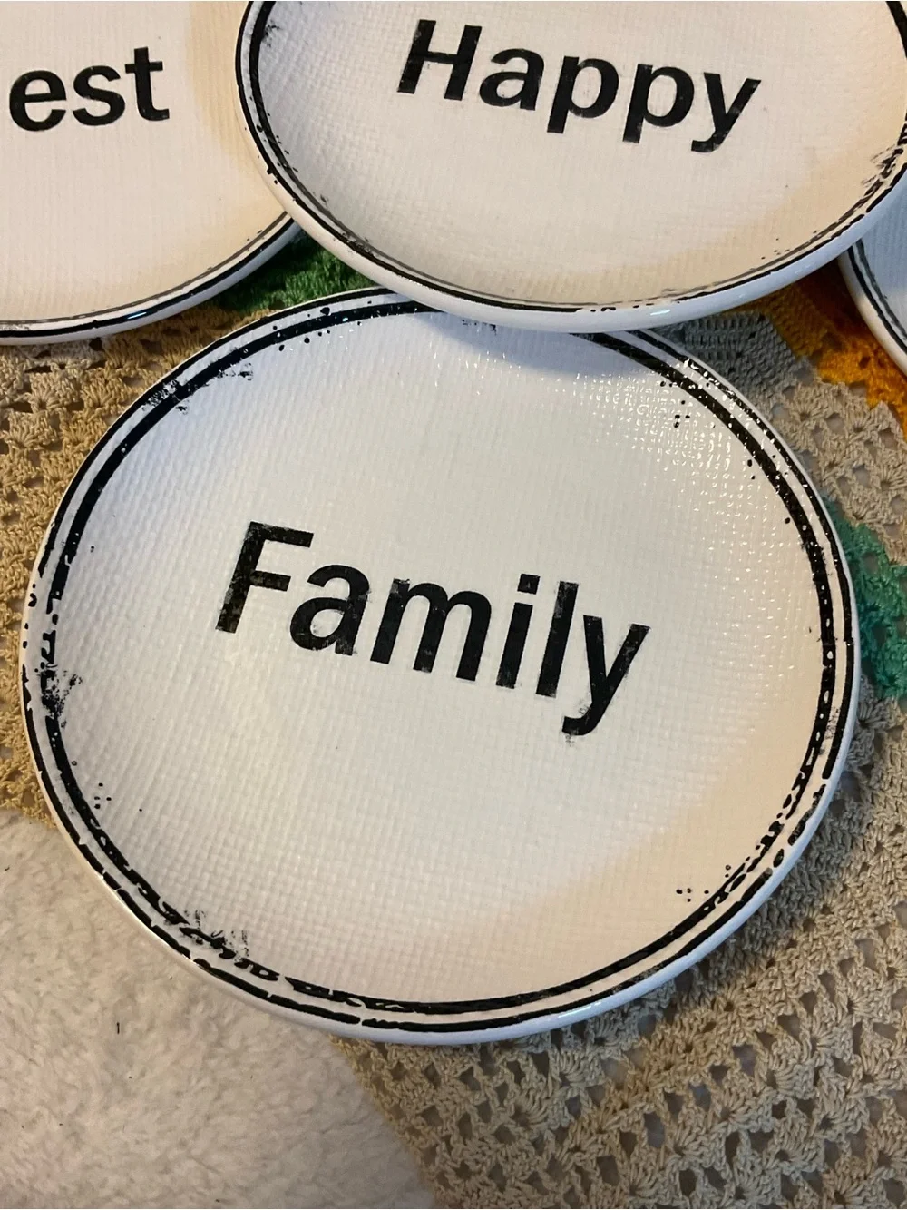 Pier 1 Farmhouse family nest happy gather thanksgiving set of 4